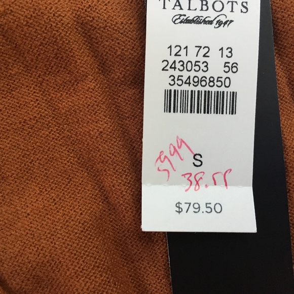 Talbots S rust cardigan wool blend - Picture 2 of 5